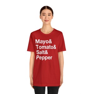 Tomato Sandwich Ingredients Unisex Tee Southern Gifts Gifts for Foodies image 3