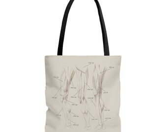 Shut Up Legs Anatomical Diagram Totebag - Natural - Gift for Cyclists