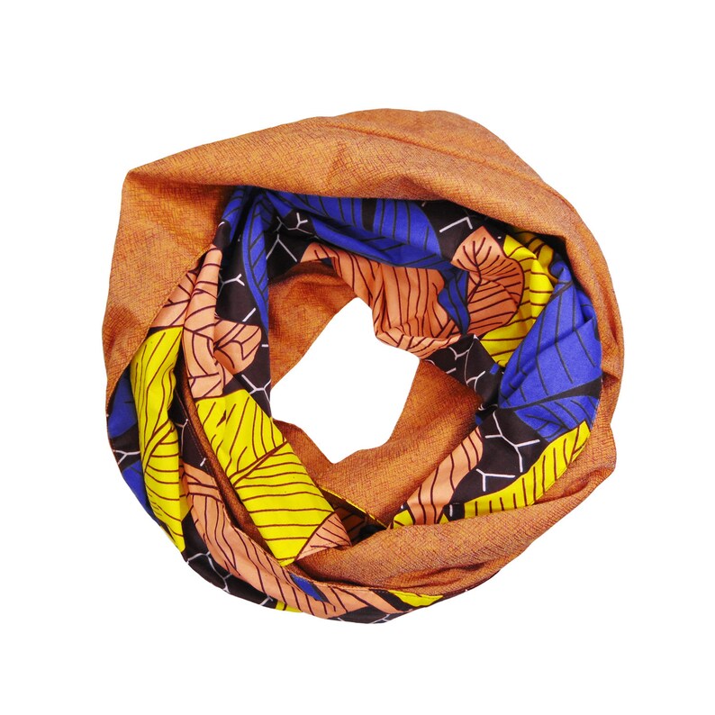 NONA Reversible Scarf, Headwrap in African Wax image 2