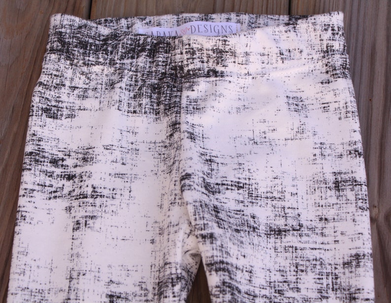 Baby Leggings Organic Cotton Interlock Knit Made with Spoonflower designer artisan fabric