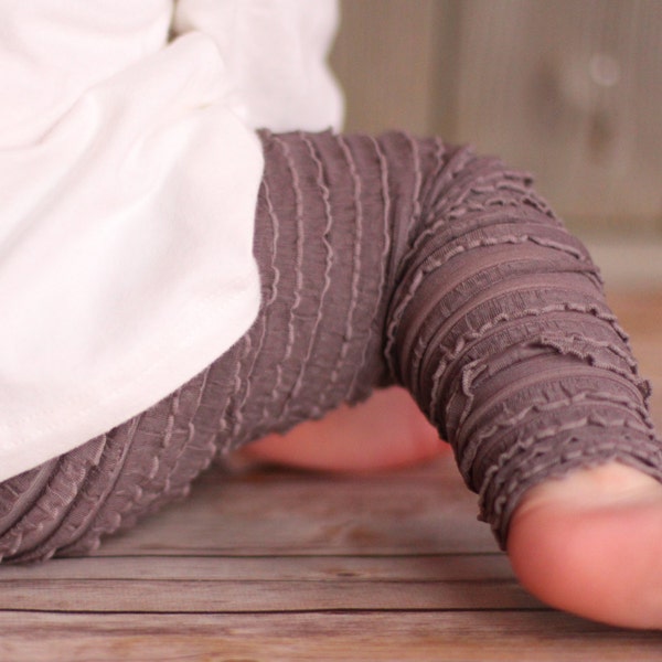 Baby Leggings - Mini Ruffle Knit Brown