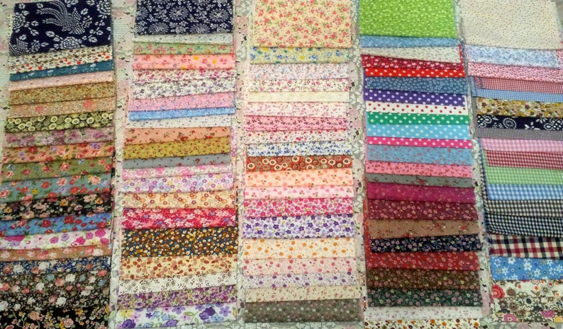 Plain Cotton Fabric Quarters Yellow Color for Sewing Patchwork Crafts Quilting etc