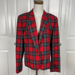 Vintage skotsk rutig Pendleton-jacka