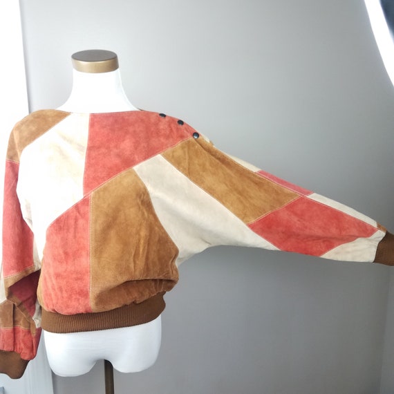 Patchwork Leather Pull-Over - image 2