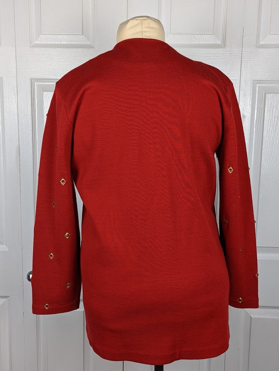 Vintage Jeweled Ruby Outlander Collection Knit Ca… - image 5