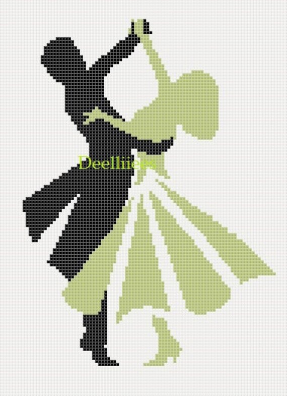 Items similar to Cross Stitch Pattern Dancing Couple 4" x 6.5" on Etsy