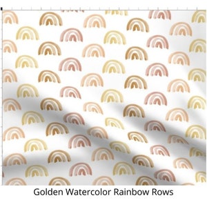 Boho Rainbow Nursery fitted sheets: Crib, PlayYard, Compatible with Halo, Nuna Sena, Guava Lotus, 4Moms Breeze, custom sizing GoldenWatercolorRows