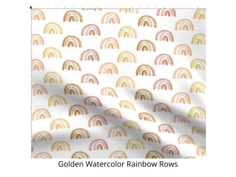 Boho Rainbow Nursery fitted sheets: Crib, PlayYard, Compatible with Halo, Nuna Sena, Guava Lotus, 4Moms Breeze, custom sizing GoldenWatercolorRows