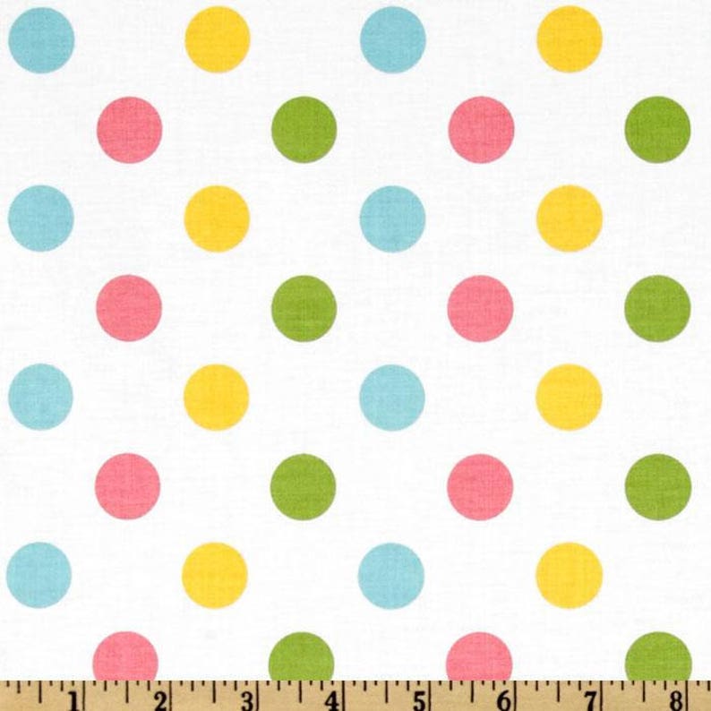 Crib Bedding Girl Dots Medium Riley Blake Pink Yellow Etsy