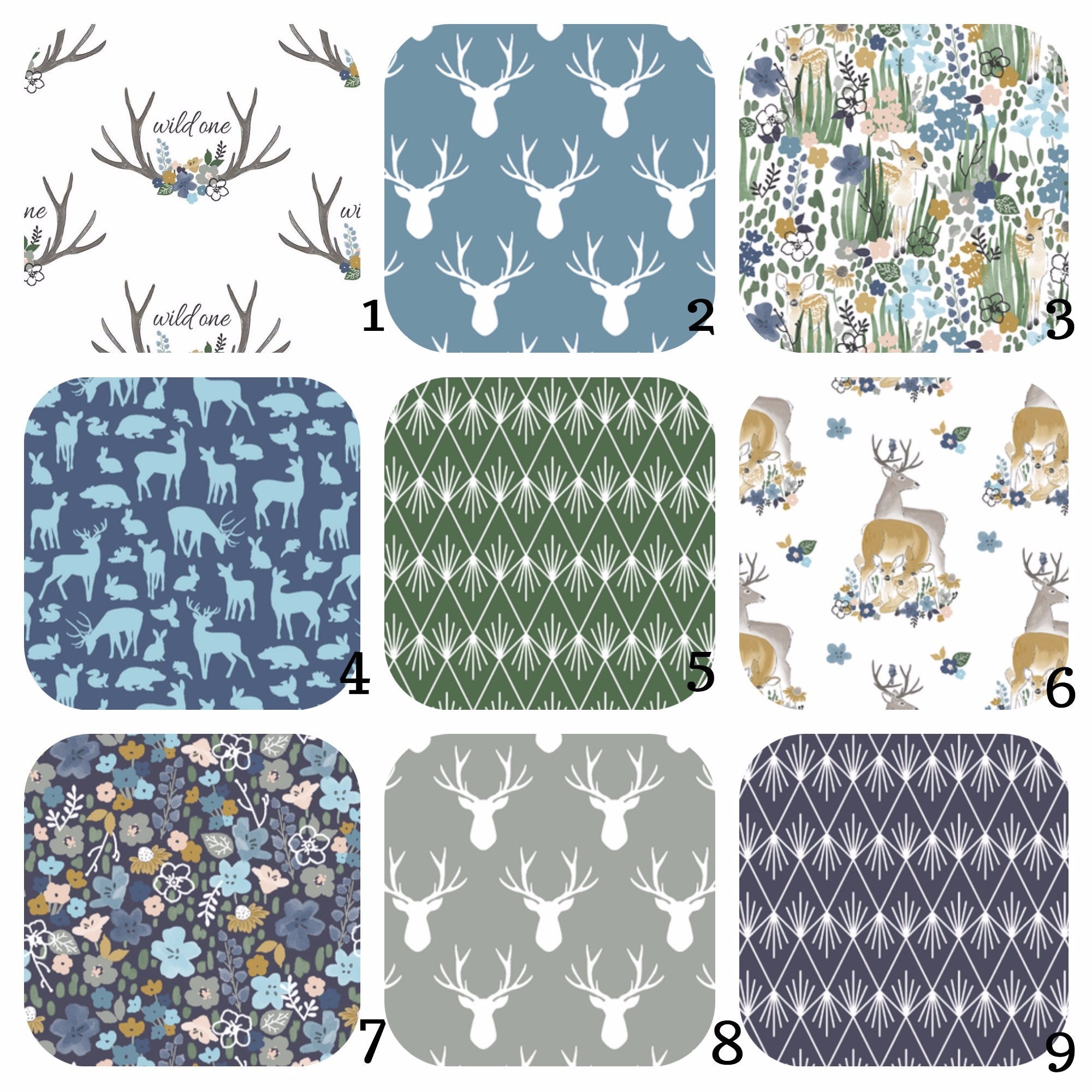 Crib Bedding Oh Deer Crib Sheets Crib Skirts Bumpers Rail Etsy