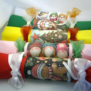 Single Handmade Christmas Crackers, Custom Order, Choice of Favours, Decorative Themed Wrappings