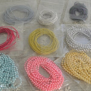 Faux Pearls Molded Pearl Bead Strands Crafts Lot