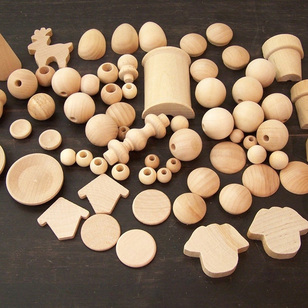 Unfinished Wood Bead Etsy
