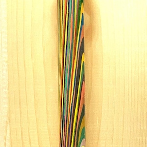 Hand-Painted Poplar Walking Stick: Colorful Hiking Staff