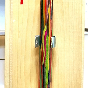 Hand-Painted Poplar Walking Stick: Multicolor Art Design, 48 inch