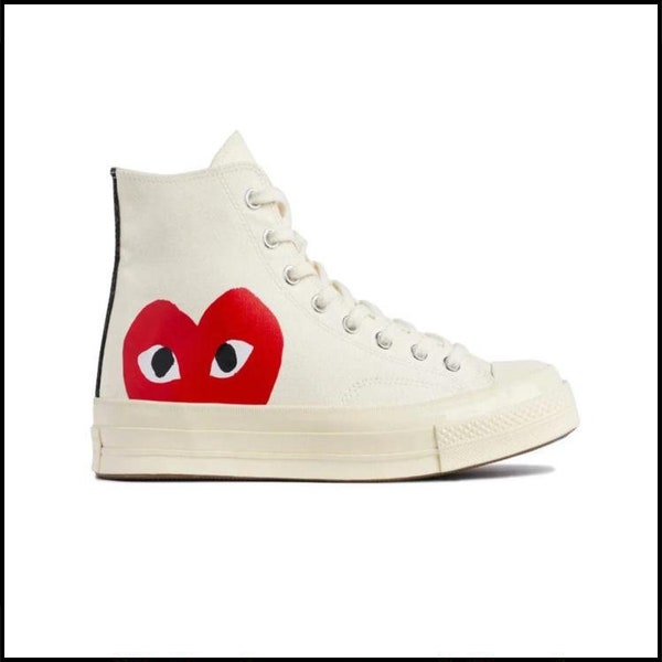 Comme des Garcons play x Converse high-top Trainers - Black - White, LINK SALE 50% => https://s.net.vn/87l9