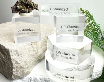 Custom Acrylic base Block Display for Crystal and Mineral Specimens,mineral stand