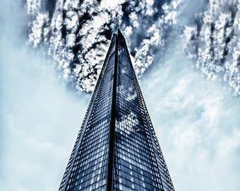 Imposing urban photo The Shard - 18x12 inch print, London photography