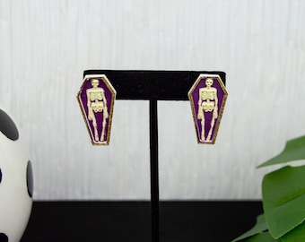 Pendientes de esqueleto ~ Spooky ~ Pendientes de tuerca