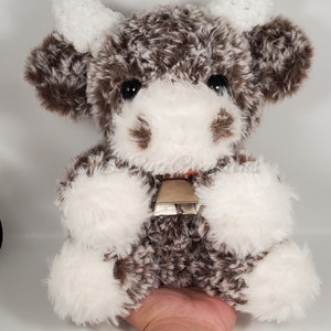 Fuzzy Cow, Fuzzy Cow Crochet, Cow Amigurumi, Brown Cow Plush, Faux Fur ...