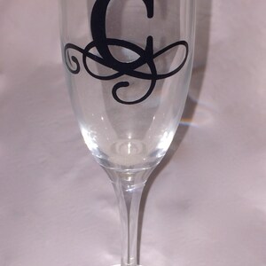 Monogrammed Personalized Champagne Flute image 1