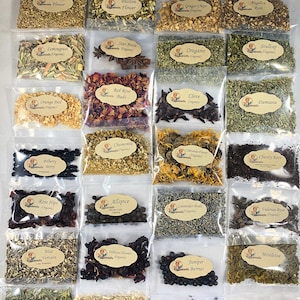 Lot Herbs, Herb Set, Sampler, 5, 7, 10, 15, 20, 30, 40, 50 ***Organic and Wild***