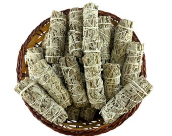 White Sage Smudge Stick • Spiritual Cleansing • Energy Purification • Meditation & Ritual Herbs • Home Blessing Bundle