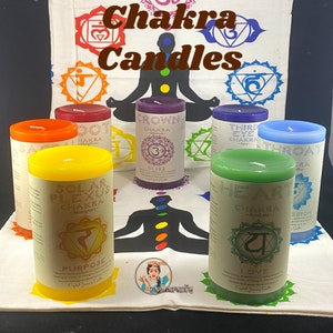Chakra Candle Pillars, Healing Candles, Chakra Meditation Candle, Balancing, Activation, Healing