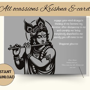 Tarjeta digital Krishna para todas las ocasiones.