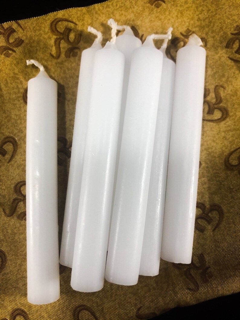 White Chime candles White spell candles White ritual Etsy