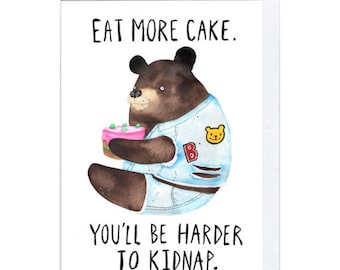 Eat More Cake Greeting Card