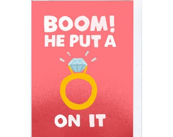 Boom Ring Greeting Card