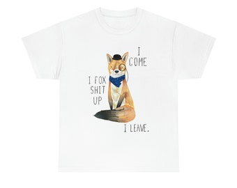 Jolly Awesome - Fox Shit Up - White Unisex T-Shirt