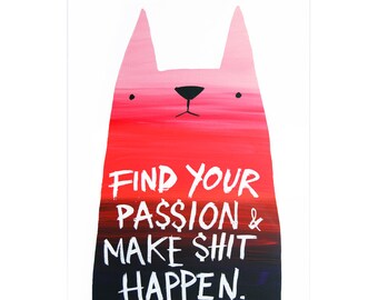 Passion Cat A3 Art Print