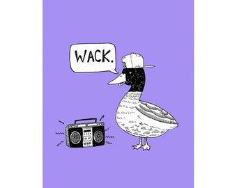 Wack Duck Art Print