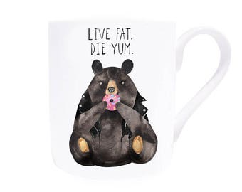 Live Fat Bear Ceramic Mug