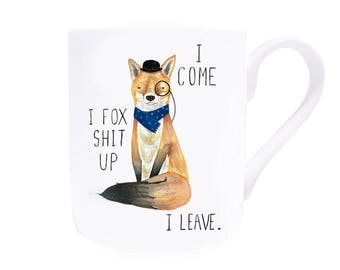 Fox Shit Up Ceramic Mug