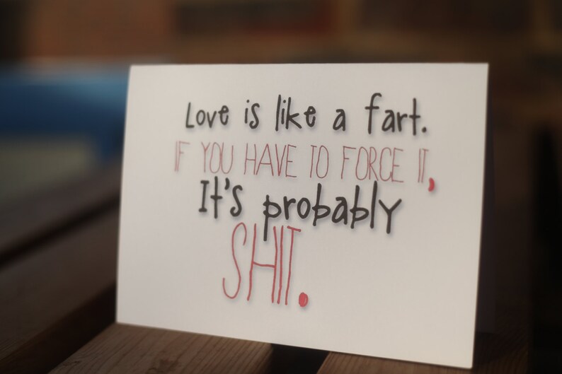 Love is like a fart card image 2