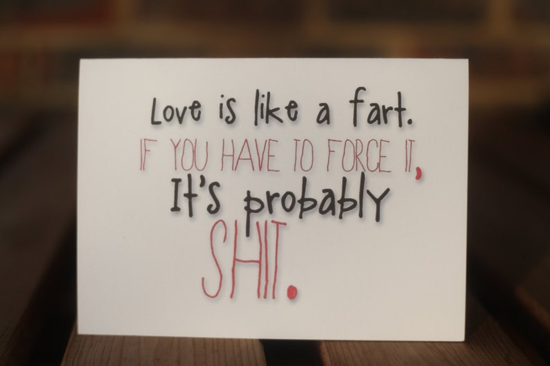 Love is like a fart card image 3