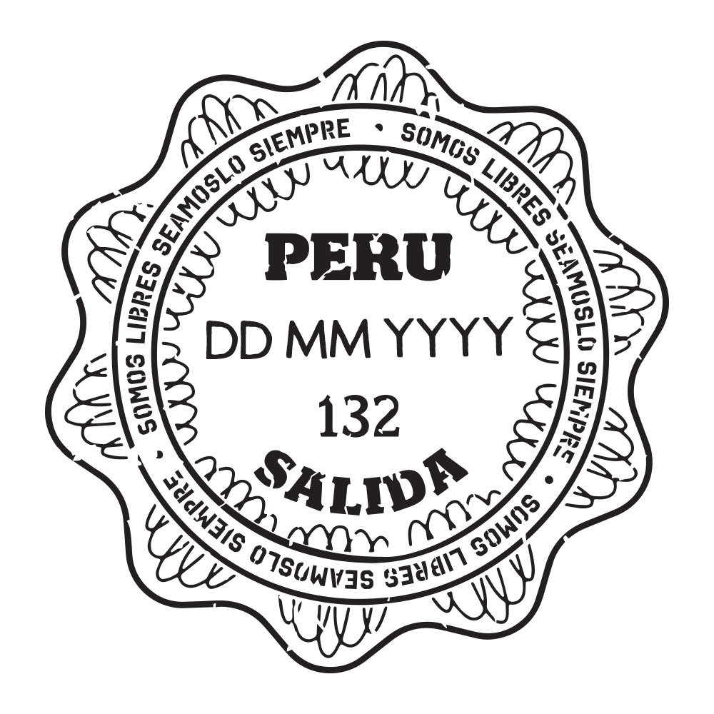 Peru Passport Stamp Decal - Etsy UK