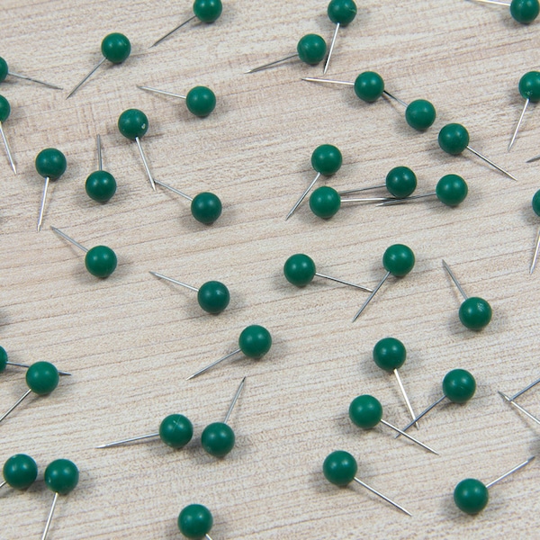 Map Push Pins: Forest Green - Matte Finish