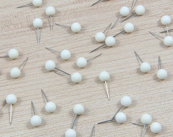 Map Push Pins: Clean White - Matte Finish