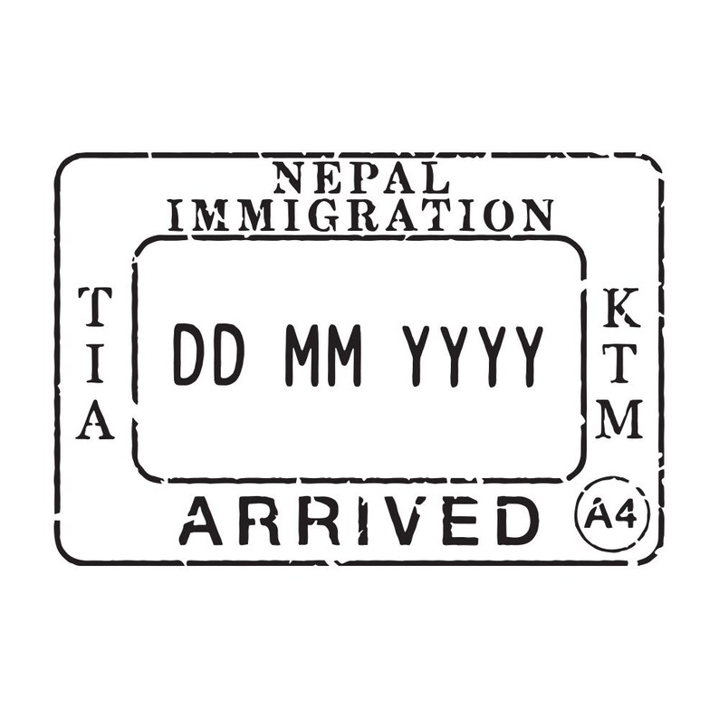 Nepal Passport Stamp Decal Etsy