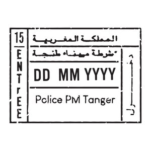 Sticker Marokko - paspoort stempel