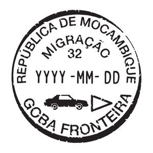 Mozambique - Passport Stamp Decal