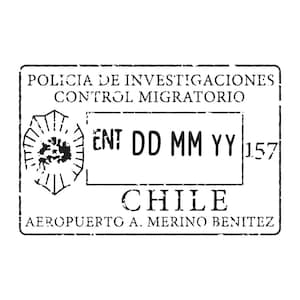 Sticker paspoort stempel Chili
