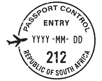 South Africa - Passport Stamp Decal