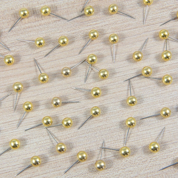 Map Push Pins: Luxury Gold - Metallic Finish