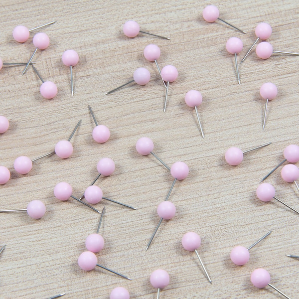 Map Push Pins: Blush Pink - Matte Finish