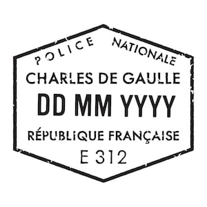 France - Passport Stamp Decal